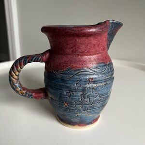 Michael Kennedy Pottery Creamer Pitcher Ocean Themed Ireland Handmade Signed